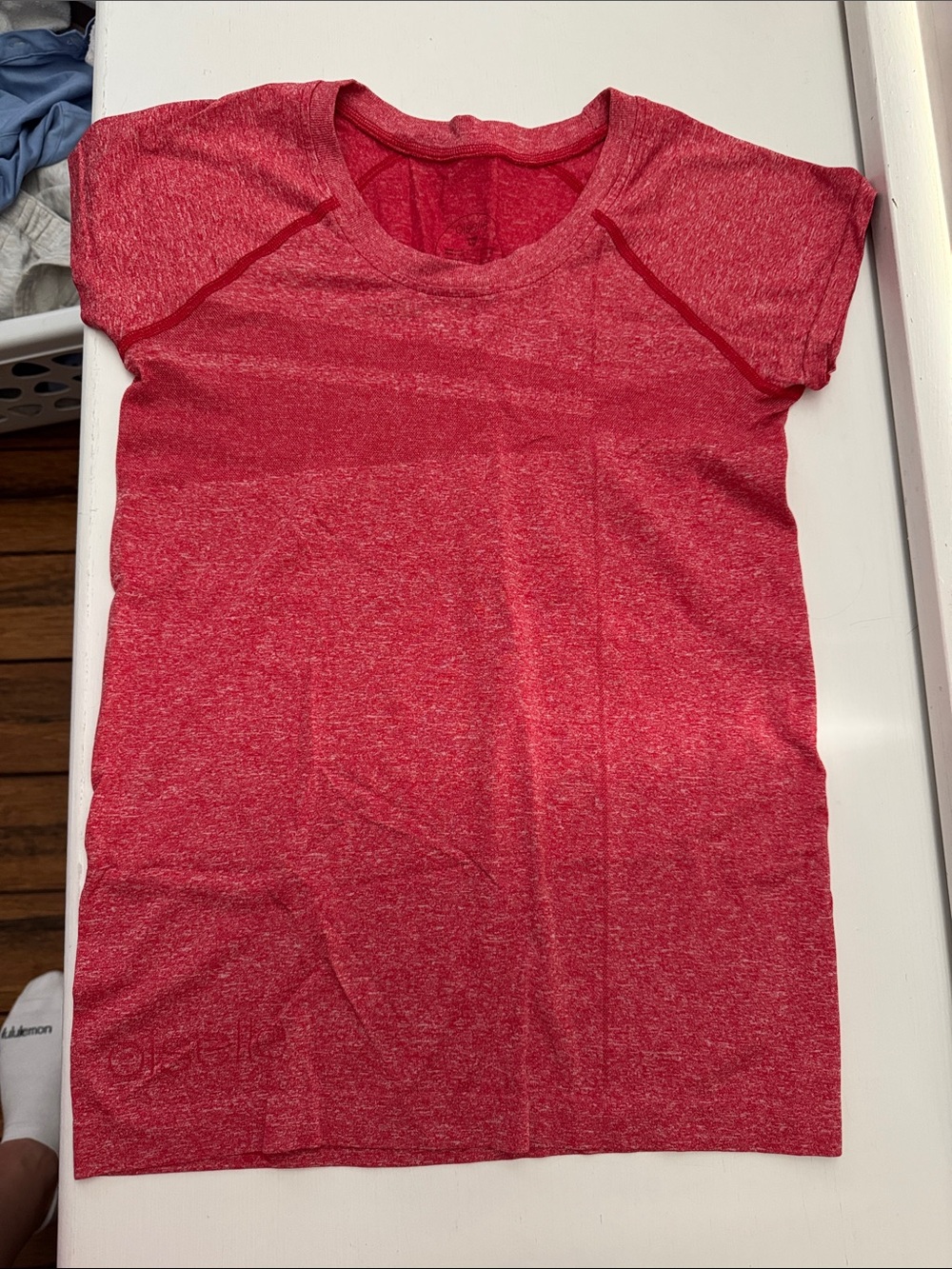 oiselle Red Short Sleeve Heather Tee